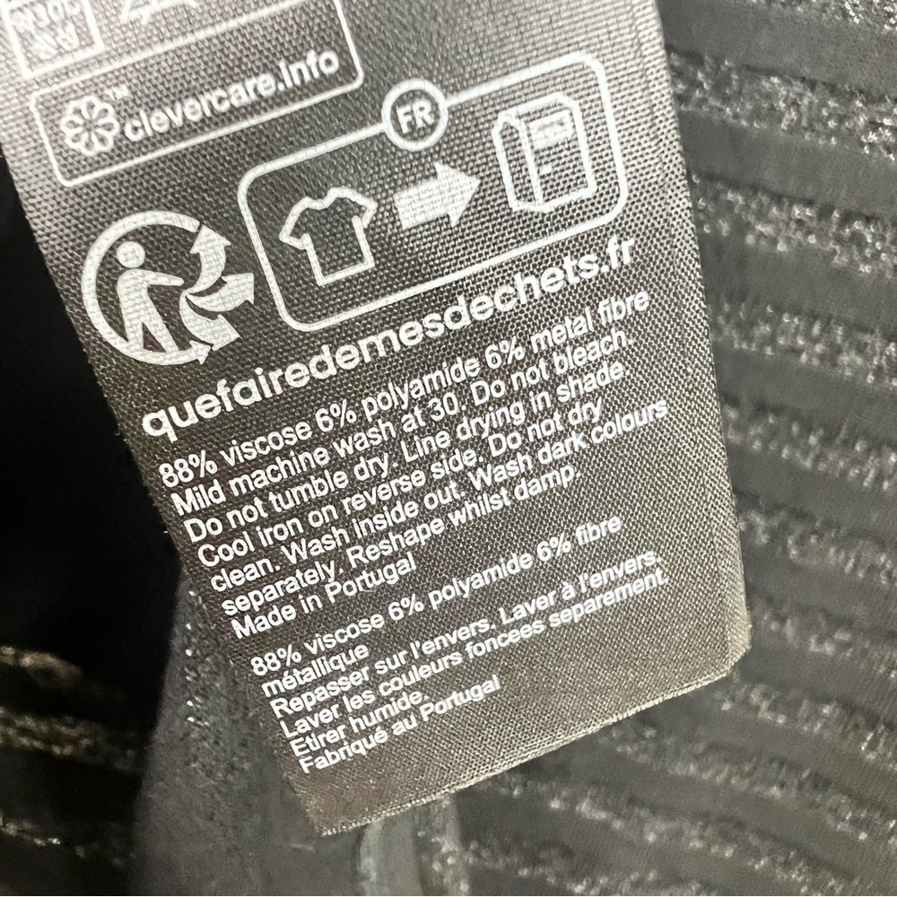 All Saints RINA STRIPED SHIMMER T-SHIRT Long Sleeves M Black - Picture 8 of 10